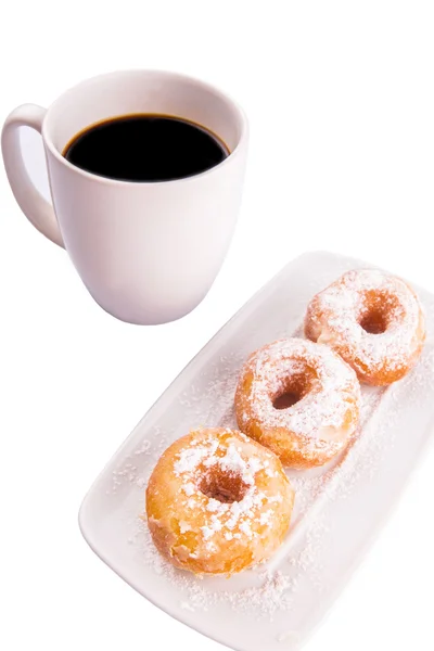 Kaffee und Donut — Stockfoto