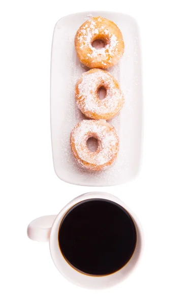 Kaffee und Donut — Stockfoto