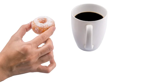 Kaffee und Donut — Stockfoto