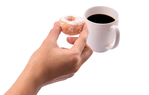 Coffee And Doughnut — Zdjęcie stockowe