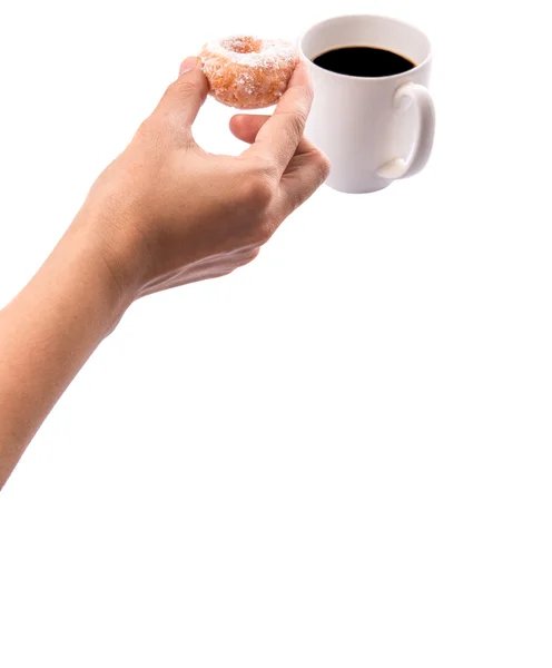 Coffee And Doughnut — Stock Photo, Image