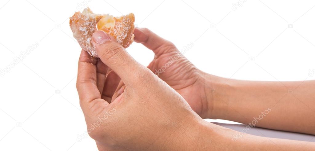 Female Holding Doughnuts
