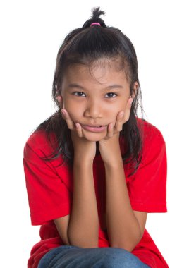 yüz ifadesi ile genç Asyalı