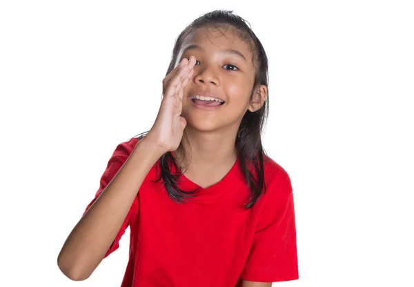 Young Asian Girl Shouting — Stock Photo, Image