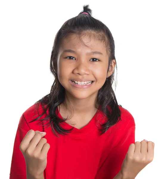 Joven asiática con expresión facial — Foto de Stock