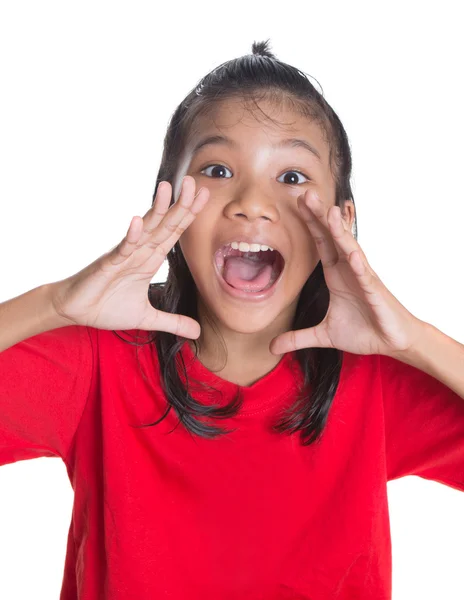Joven asiática chica gritando — Foto de Stock