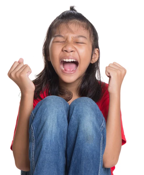 Stress Young Asian Girl — Stock Photo, Image