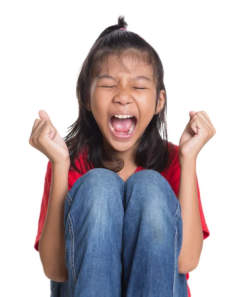 Aziatische meisje stress — Stockfoto