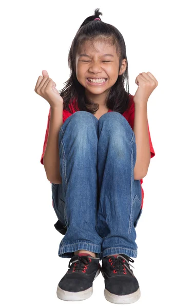 Stress Young Asian Girl — Stock Photo, Image