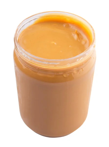 Peanut Butter Jar White Background — Stock Photo, Image