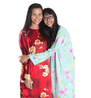 Asya malay anne ve kızı