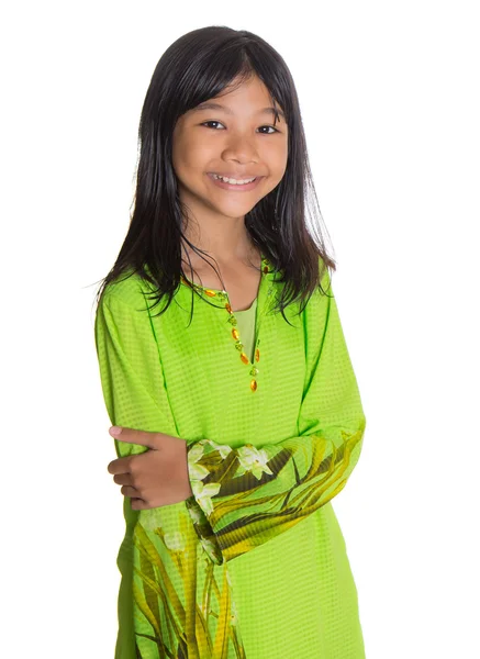 Малайська дівчина в традиційному одязі — стокове фото