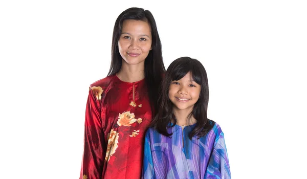 Ásia malaio mãe e filha — Fotografia de Stock