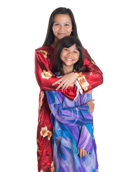 Asiático malayo madre e hija — Foto de Stock
