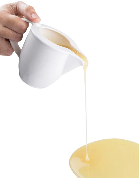 Pouring Condensed Milk — Stock Photo, Image