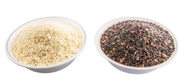 Siyah ve beyaz yapışkan pirinç