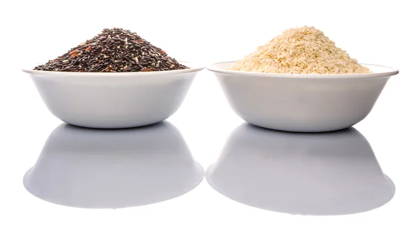 Siyah ve beyaz yapışkan pirinç — Stok fotoğraf