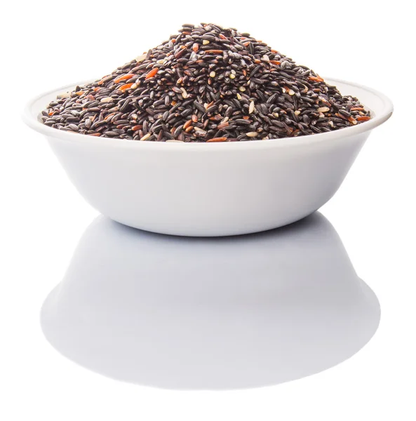 Černá lepkavá rýže — Stock fotografie
