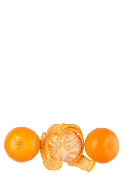 Group Mandarin Orange Fruit White Background — Stock Photo, Image