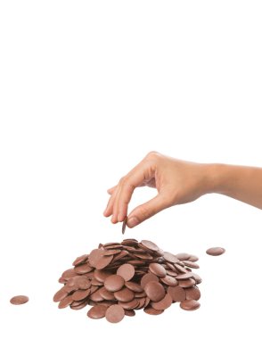 Çikolata düğmesini yukarı toplama