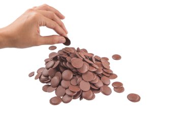 Çikolata düğmesini yukarı toplama