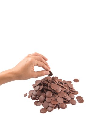 Çikolata düğmesini yukarı toplama