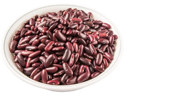 Red Kidney Beans White Bowl White Background — Stock Photo, Image