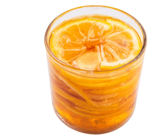Huis Remedie Van Citroen Segmenten Honing Een Glazen Pot Witte — Stockfoto