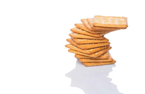 Cracker Zucchero Sfondo Bianco — Foto Stock