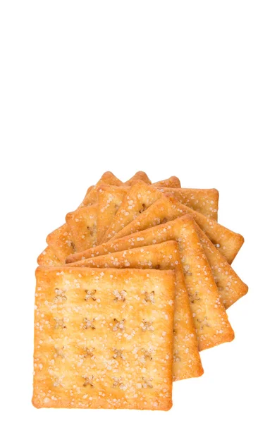 Cracker Zucchero Sfondo Bianco — Foto Stock