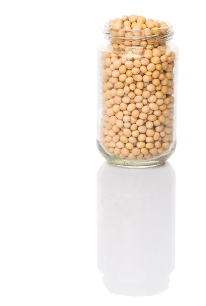 Soybean In Glass Jar — Stock Photo, Image