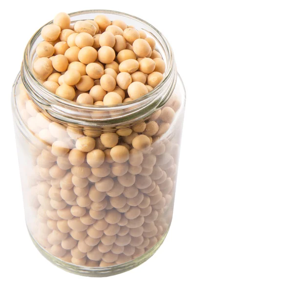 Soybean In Glass Jar — Stock Photo, Image