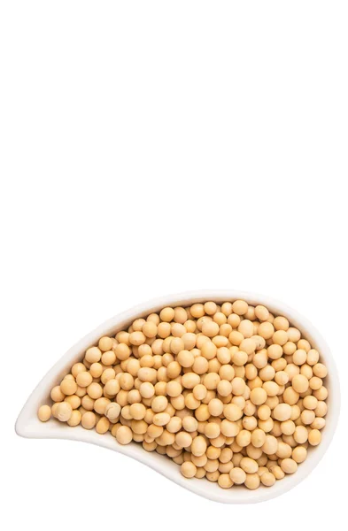 Soybean In A White Bowl — Stock Photo, Image