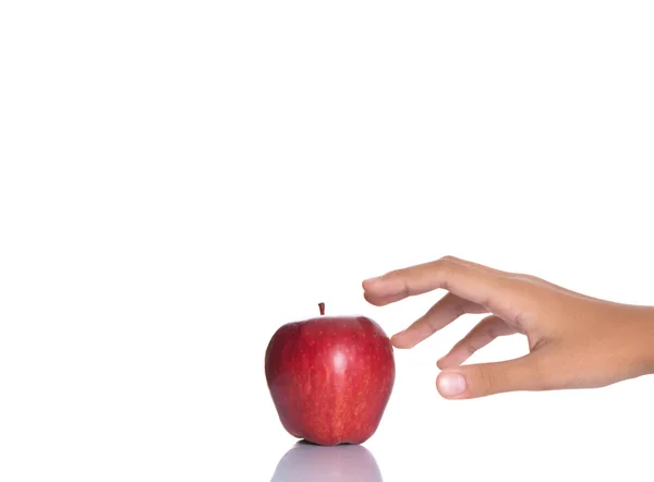 Alcançar uma maçã vermelha — Fotografia de Stock