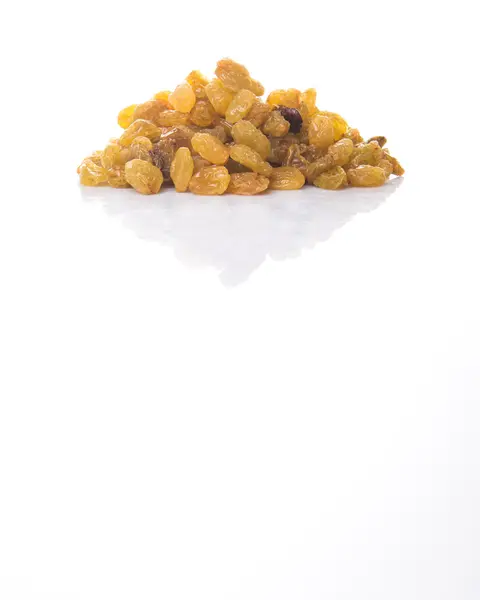 Golden Colored Dried Raisin White Background — Stock Photo, Image