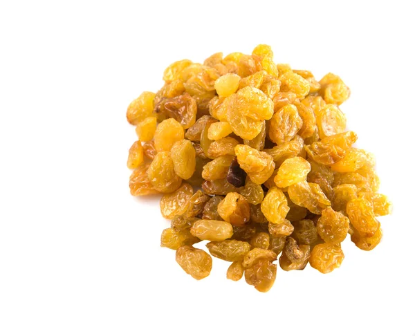 Golden Colored Dried Raisin White Background — Stock Photo, Image