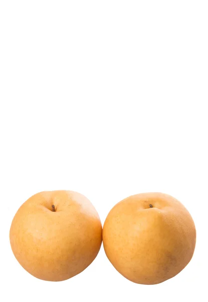 Nashi Peer Vruchten Witte Achtergrond — Stockfoto