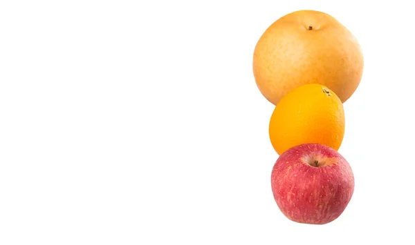 Gala Maçãs, Nashi Asian Pears And Oranges — Fotografia de Stock