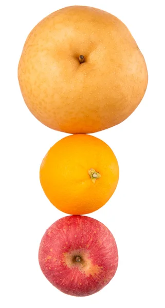 Gala Apples, Nashi Asian Pears And Oranges — Stock Photo, Image