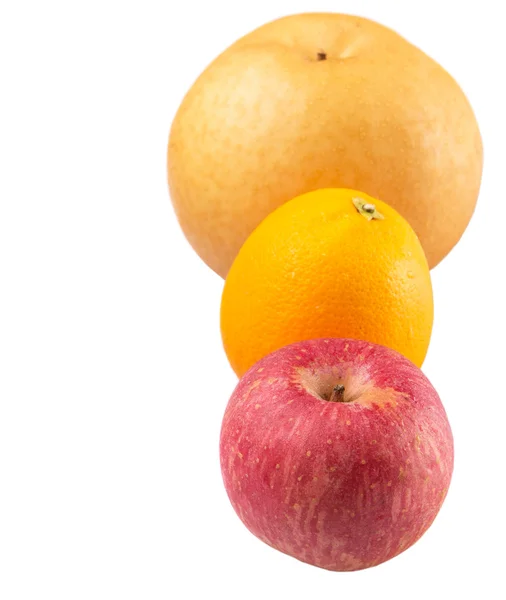 Gala Apples, Nashi Asian Pears And Oranges — Stock Photo, Image