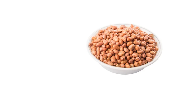 Peanuts In White Bowl — Stock Photo, Image
