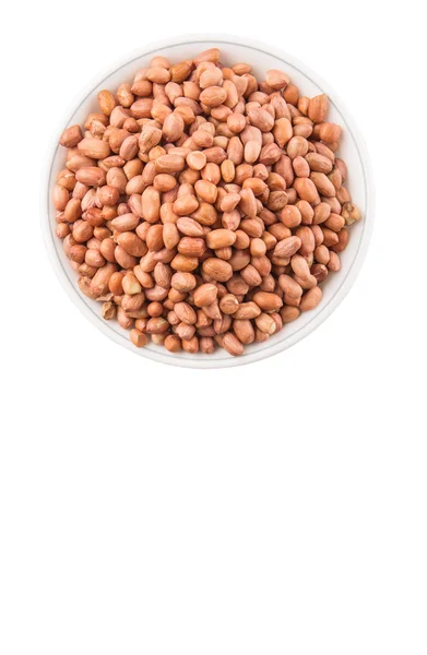 Amendoim em tigela branca — Fotografia de Stock