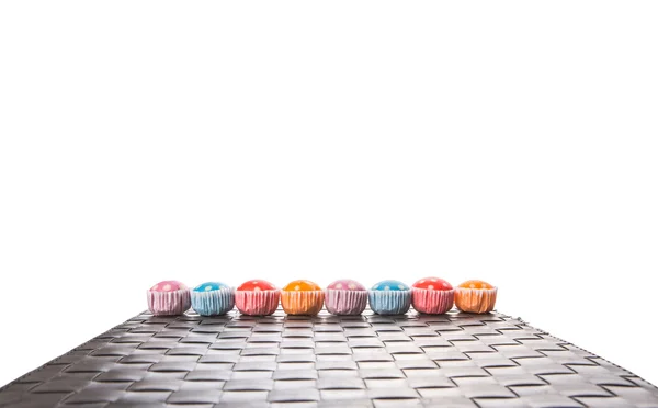 Polka Dot ris Muffin — Stockfoto