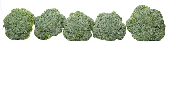 Brokkoli Zöldség Felett Fehér Háttér — Stock Fotó