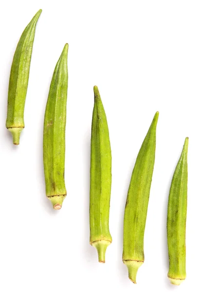 Okra o Dedos de las Damas Verduras — Foto de Stock