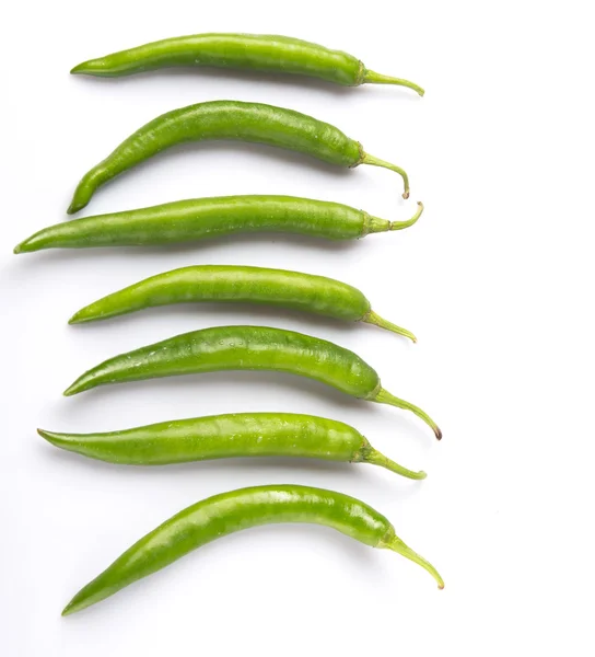 Green Chili Peppers — Stock Photo, Image