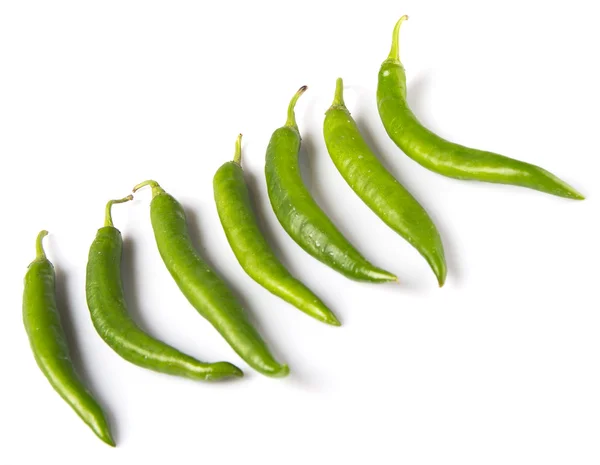 Green Chili Peppers — Stock Photo, Image