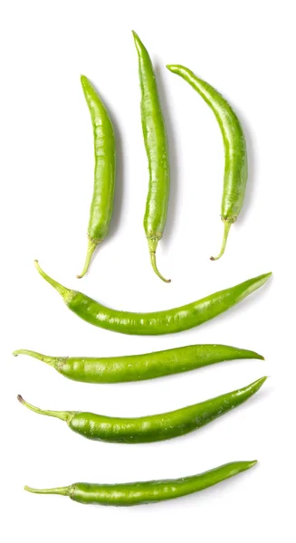 Green Chili Peppers — Stock Photo, Image