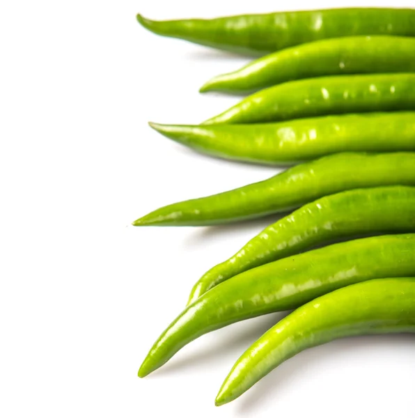 Green Chili Peppers — Stock Photo, Image