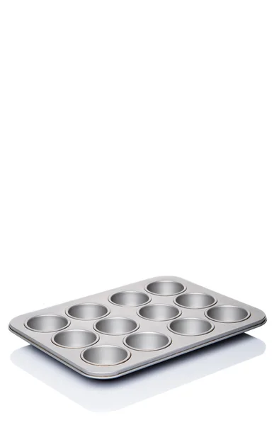 Ciastko i muffin pan — Zdjęcie stockowe